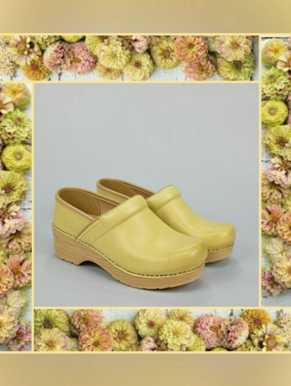 Lemonade Dansko Professional Honey Clogs Yellow Pastel Prairie Cottage Boho 🍋💛